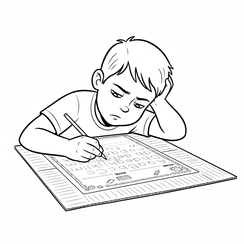 Traditional handwriting practice